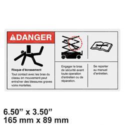 Picture of Decal Danger Safety Arm