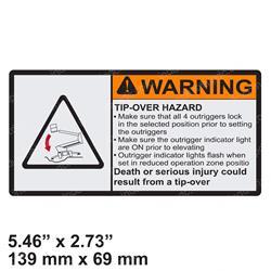 Picture of Decal - Warning Tip Over
