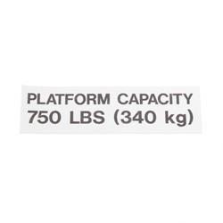 Picture of Decal - Capacity 750lbs Small