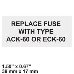 Picture of Decal - Replace Fuse With Type