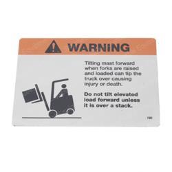 CROWN CR069120 WARNING TILT FORWARD