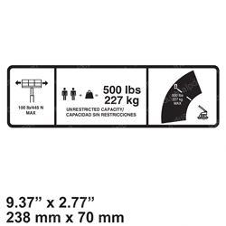 Picture of Decal-Max Cap. 500lbs/227kg