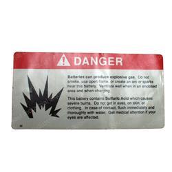 CROWN CR069107 DANGER BATTERY