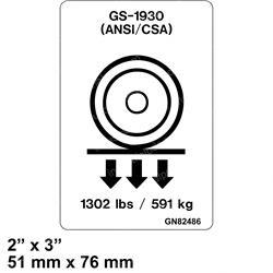 Picture of Decal - Floor Load 1930