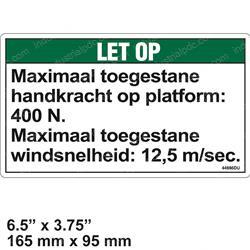Picture of Decal - Notice 90 Force/28 Wind