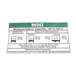 Picture of Decal-Notice Max Cap-500# Std