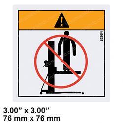 Picture of Decal Warning No Riders Symb