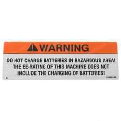 Picture of Label Warning Batt. Charging