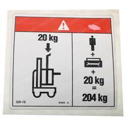 Picture of Decal Danger Max Cap Bike Rack