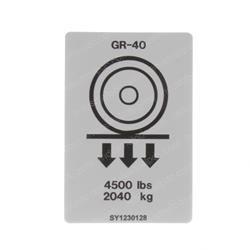 Picture of Decal - Wheel Load S-40