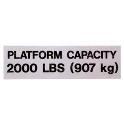 Picture of Decal - Platform 2000lbs Cap