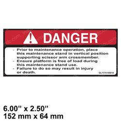 Picture of Decal - Maintenance Stand