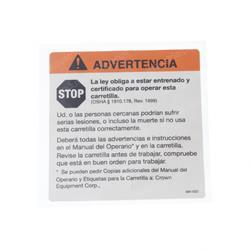 Picture of Decal - Warn Moving Vehicle Sp