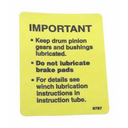 Picture of Decal Winch Lube Inst
