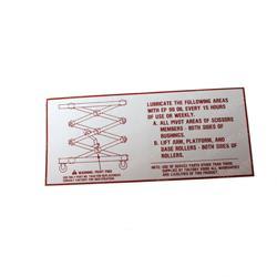 Picture of Decal - Lubrication Pivot Pins