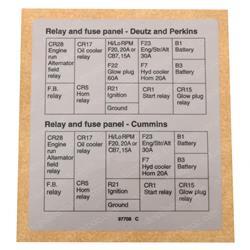 Picture of Decal Label Fuse Relay Panel