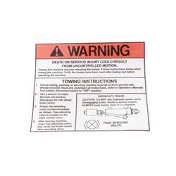 Picture of Decal - Danger Towing Instr