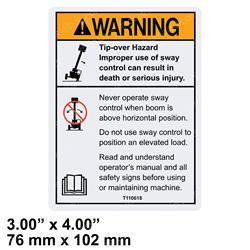 Picture of Decal-Danger-Tip Over Sway
