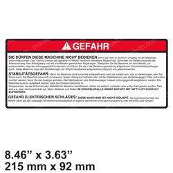 Picture of Decal - Warning Gefahr