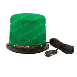 sy22009lm-g STROBE - 12-24V - GREEN - MAG MOUNT - LOW PROFILE - - ALUMINUM BASE - CLASS II - 10 JOULE - 70 QUAD FPM