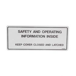 Picture of Decal - Oper. Instr. Enclosed