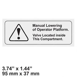 Picture of Decal - Emergency Lowering