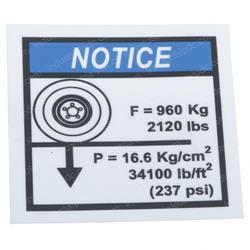 Picture of Decal - Ground Pressure Load