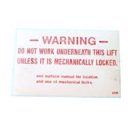 Picture of Decal - Do Not Work Under