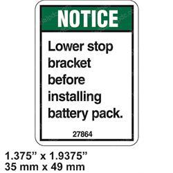Picture of Decal - Lower Stop Bracket