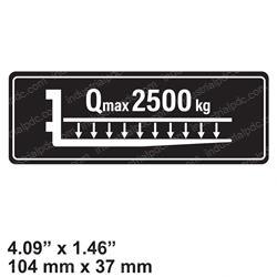 Picture of Decal - Load Diagram 2500kg