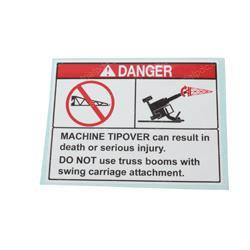 Picture of Decal Danger No Truss Boom