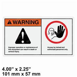Picture of Decal, Improper Operation,