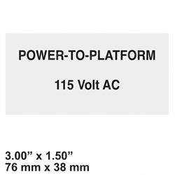 Picture of Decal - Power to Plat. 115v