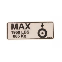Picture of Decal - Max Tire Load