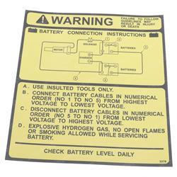 Picture of Decal, Battery Connection