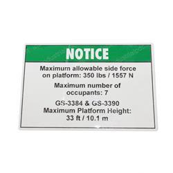 Picture of Decal Notice Side Force Ansi