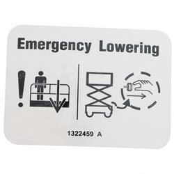 Picture of Decal,emergency Lowering