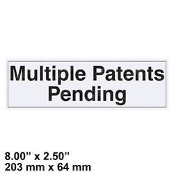Picture of Multiple Patents Pending Decal