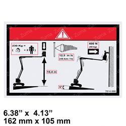 Haulotte 3078148860 - decal, floor height/load label
