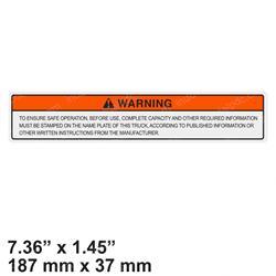 Picture of Decal - Warning