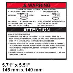 Picture of Decal - Warn. Platform Load