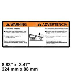 Picture of Decal Warning Crushing 1(dom2)