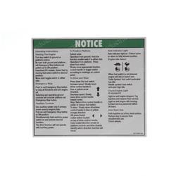 Picture of Decal - Operating Instructions