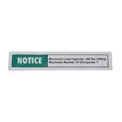 Picture of Decal Max.capacity Guard Rail