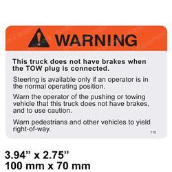 CROWN CR069710 WARNING TOW PLUG