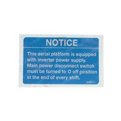 Picture of Decal - Inverter Switch Engli