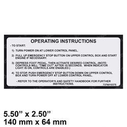Picture of Decal - Operating Instructions