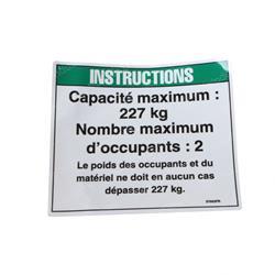 Picture of Decal Notice Max Load 500 Lbs