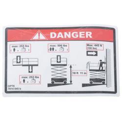 Haulotte 3078148450 - decal-maximum weight