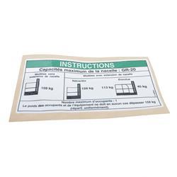 Picture of Decal-Notice Max Cap-350# Std